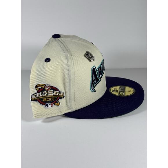 New Era Arizona Diamondbacks 59Fifty Fitted Hat 2001 World Series, Size 7 1/4 - Picture 4 of 10